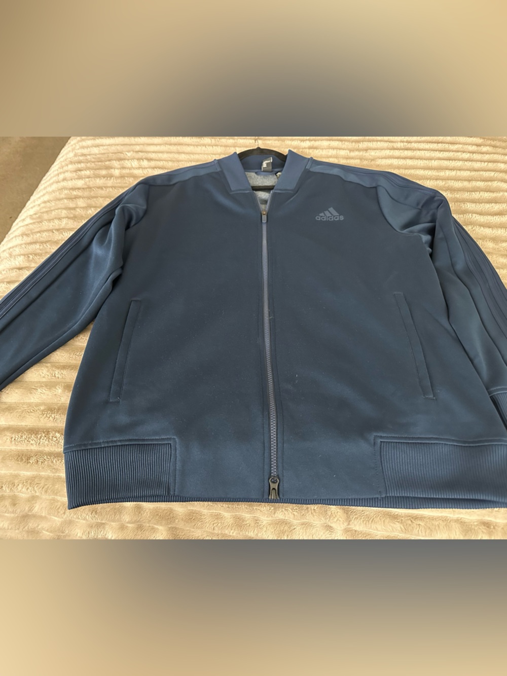 Light Weight Men’s Adidas Navy Full-Zip Bomber Track Jacket